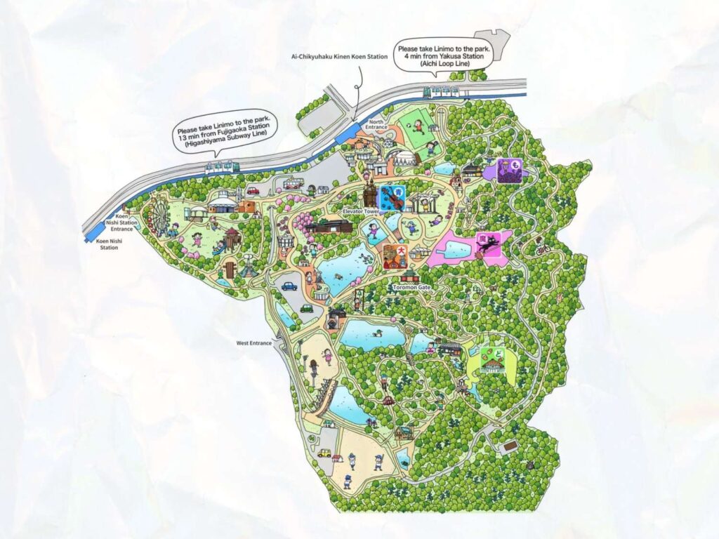 Studio Ghibli Theme Park Main Map Map of Studio Ghibli Theme Park
