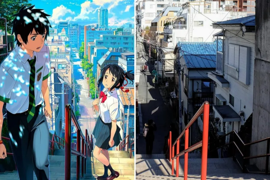 Actual location of Kimi no Nawa