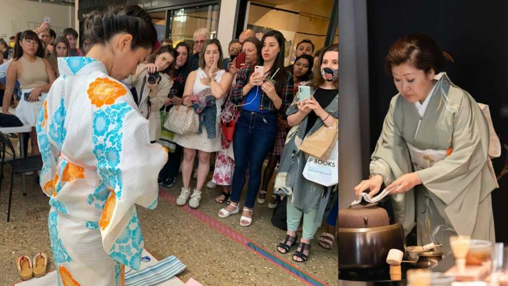 Participants observing Japanese fashion & culture Participants observing Japanese fashion & culture