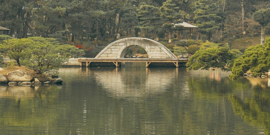 A bridge in the Shukkeien Garden