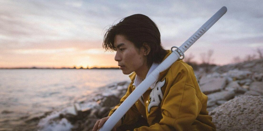A samurai with his sword