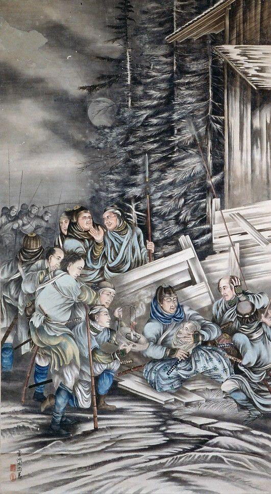 image1 "Revenge of the Loyal Samurai of Akō" by Yasuda Raishū in Folklore of Japan japanese myths
