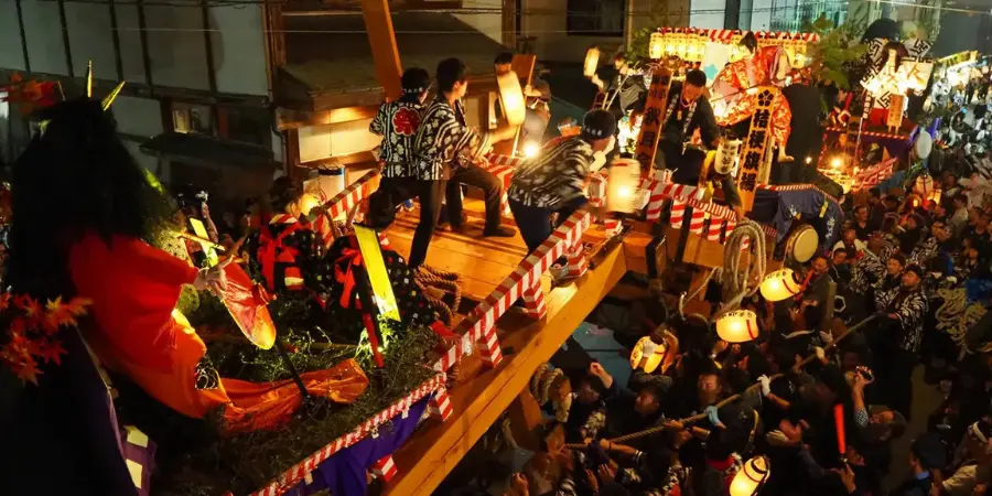 float procession at the Kakunodate Matsuri Festival (in the Akita Prefecture)