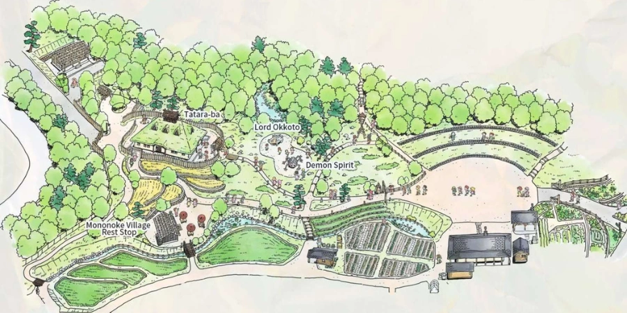 Map of the Mononoke Village