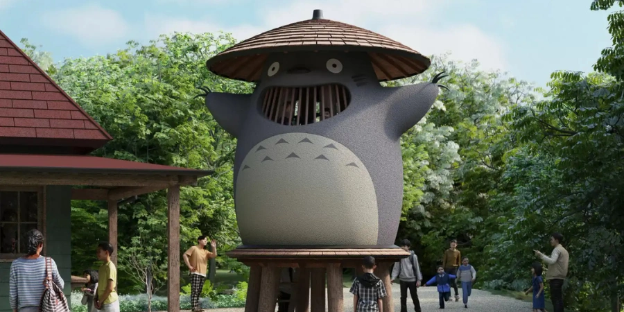 Totoro statue in the Ghibli Theme Park