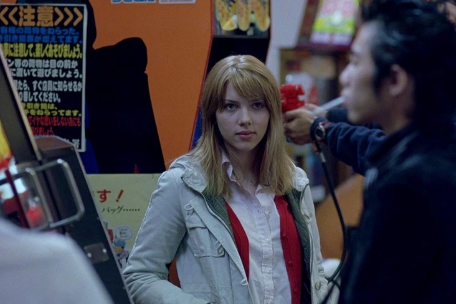Scarlett Johanson, playing as Sofia from Lost in Translation.