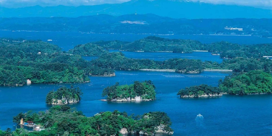 Small islands with a big body of water (Matsushima Bay)