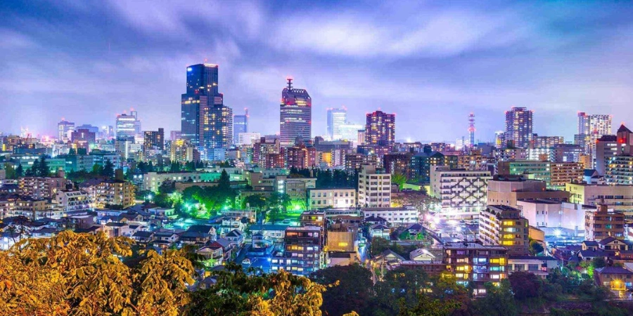 Vivid lights around the city (Sendai)