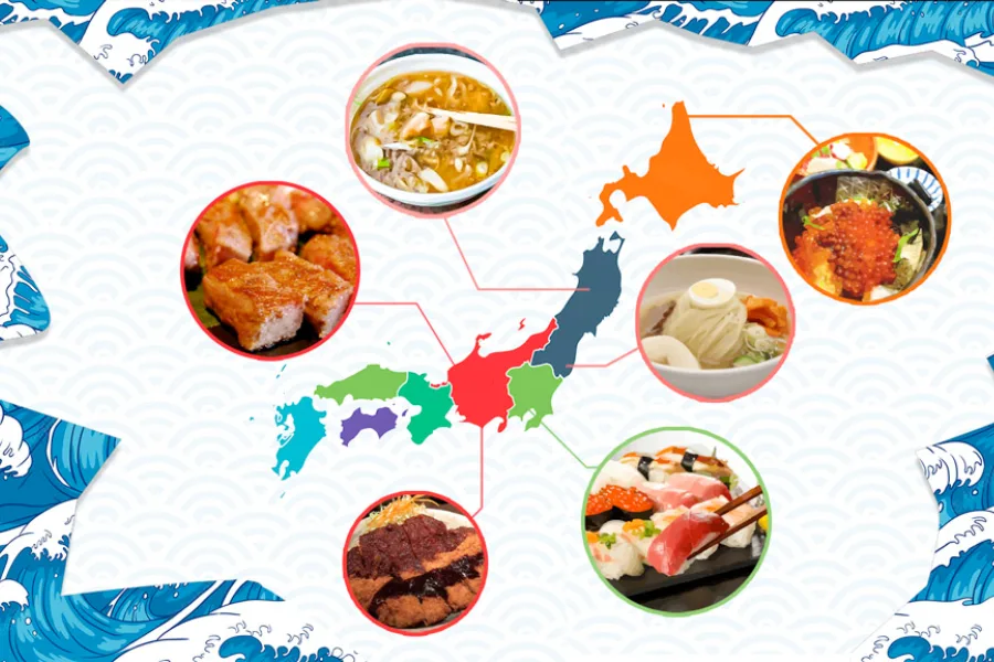 Japan Regional Food Map