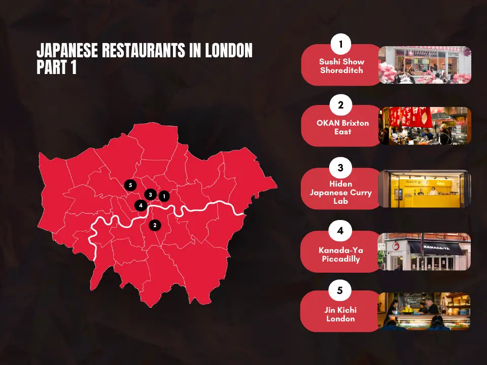 JapaneseRestaurantsinLondonPart1 Best Japanese Restaurants in London Map Part 2