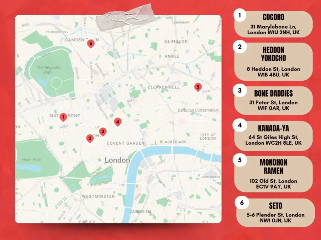 Ramen Map of London 1