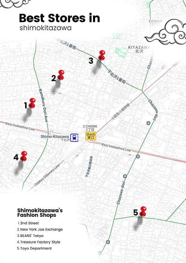 Shimokitazawa Shopping Map