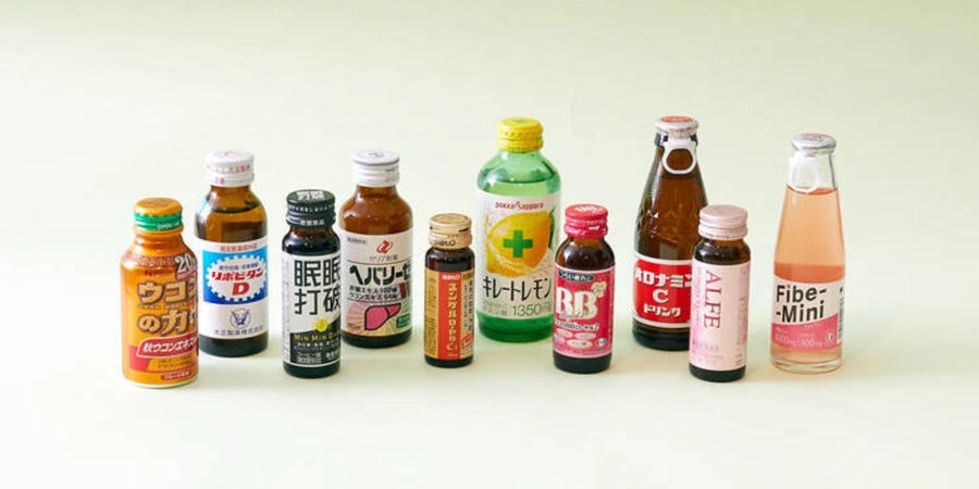 Energy Drinks selection at a Japanese Konbini