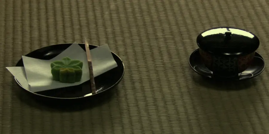 Hara-Kiri: Death of a Samurai (2011). Wagashi and Green Tea