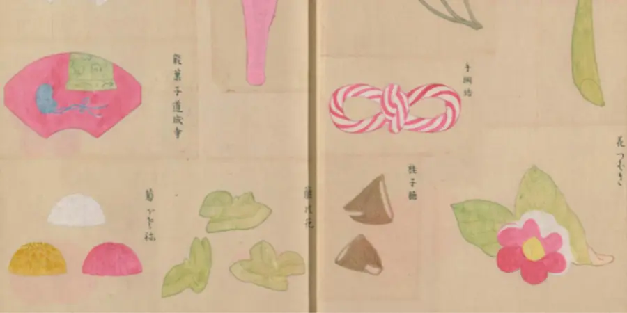 painting of Japanese candy from the Edo period