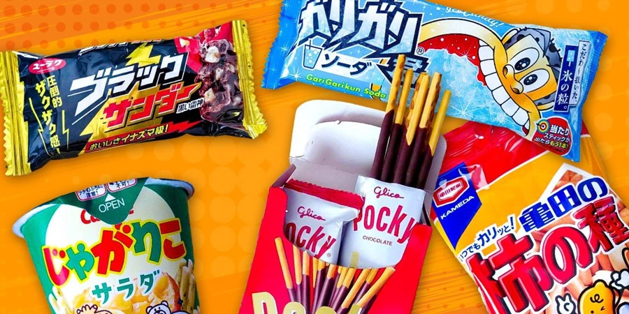 Selection of Japanese Candy Snacks