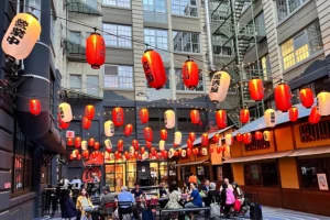 Japanese Lanterns outside a Japanese Restaurant in NYC