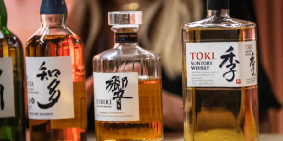 Japanese whiskey brands selection