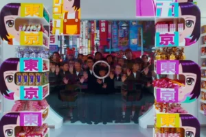 Japanese children at the Candy store