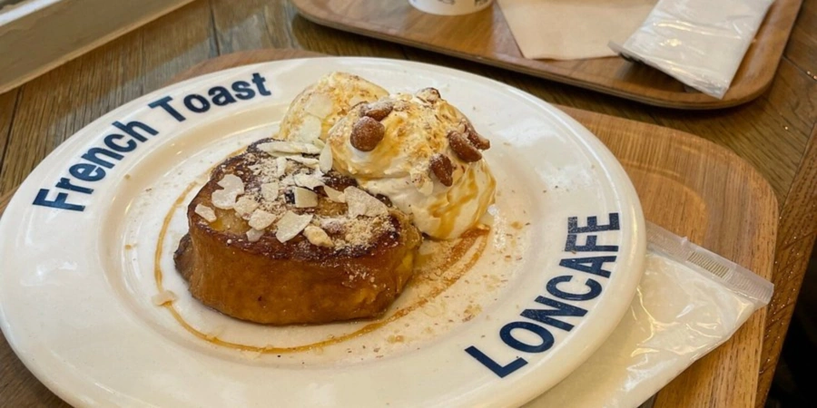 french toast at Loncafe Nakameguro