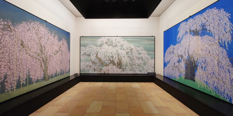 Sato Sakura Museum interior with Sakura paintings