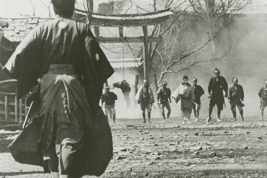 A screenshot from Yojimbo: Akira Kurosawa’s Samurai Swan Song