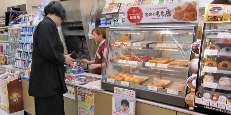Ticketing services at a konbini