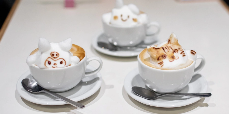 Cute Character 3D Latte Art