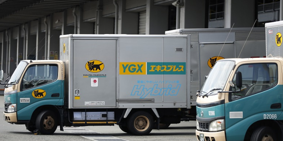 Yamato transfer truck about to depart