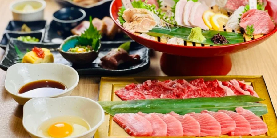 Tuna specialities at Maguro Basara Ueno Branch