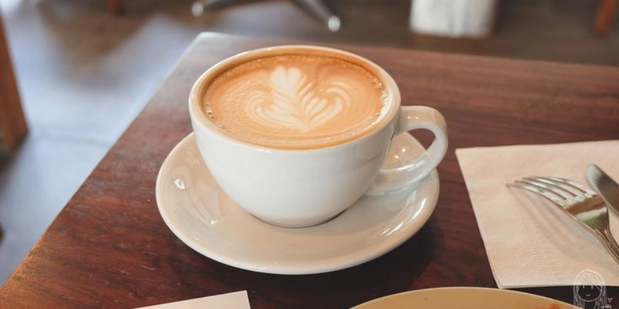 A cup of hot coffee in Nem Coffee Espresso (Hiroo Tokyo)