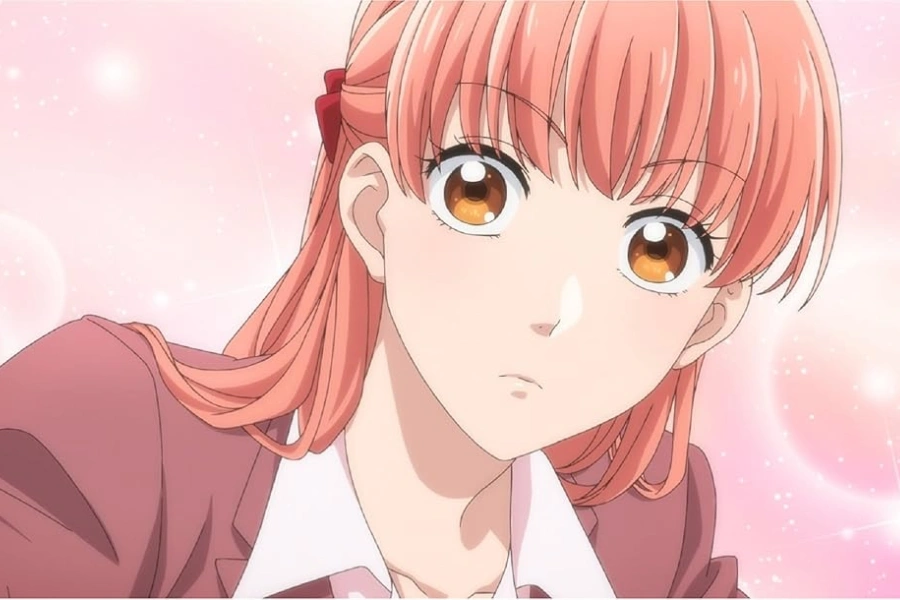 Selfie of Narumi from Wotakoi smiling and posing, romantic comedy anime about otaku culture, workplace relationships, and friendships.