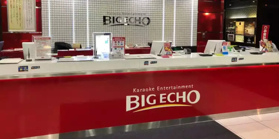Counter of Big Echo Karaoke place