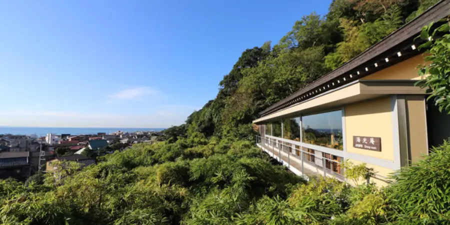 Hasedera’s Temple Café overlooking Kamakura city