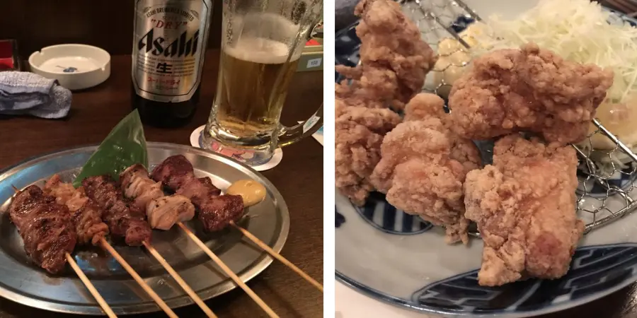 Izakaya Kiyokawa yakitori and karaage