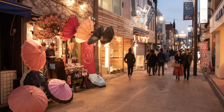 Komachi Street at Night in Kamakura