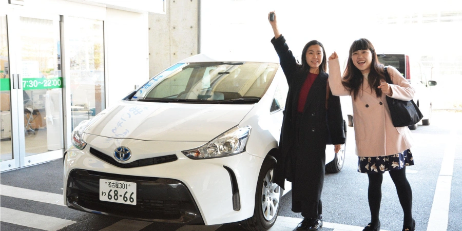 renting a car in japan and getting your car
