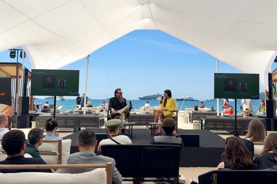 A man, a woman, and the audience in Cannes