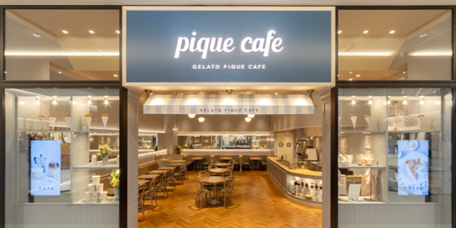 Storefront of the gelato pique cafe in tokyo