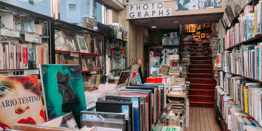 A place full of books and photographs