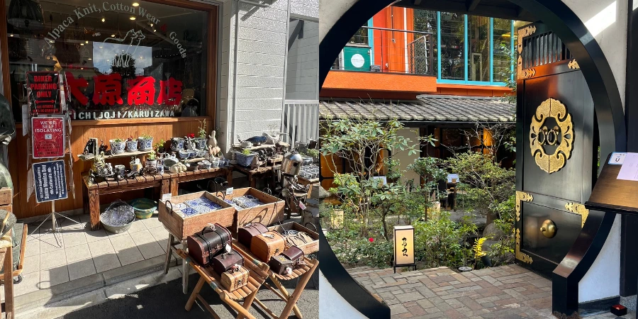 Thrift stores in Nanaibashi Dori