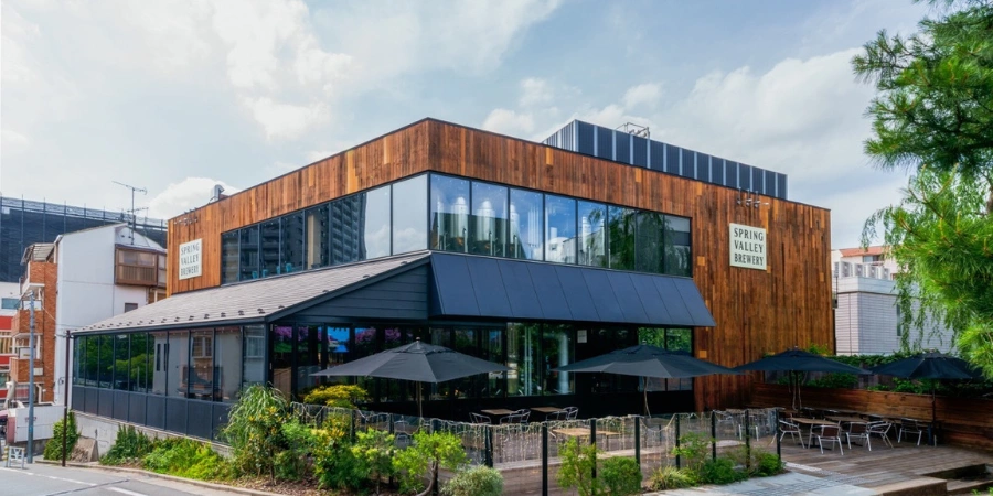 Outer view of Spring Valley Brewery Tokyo