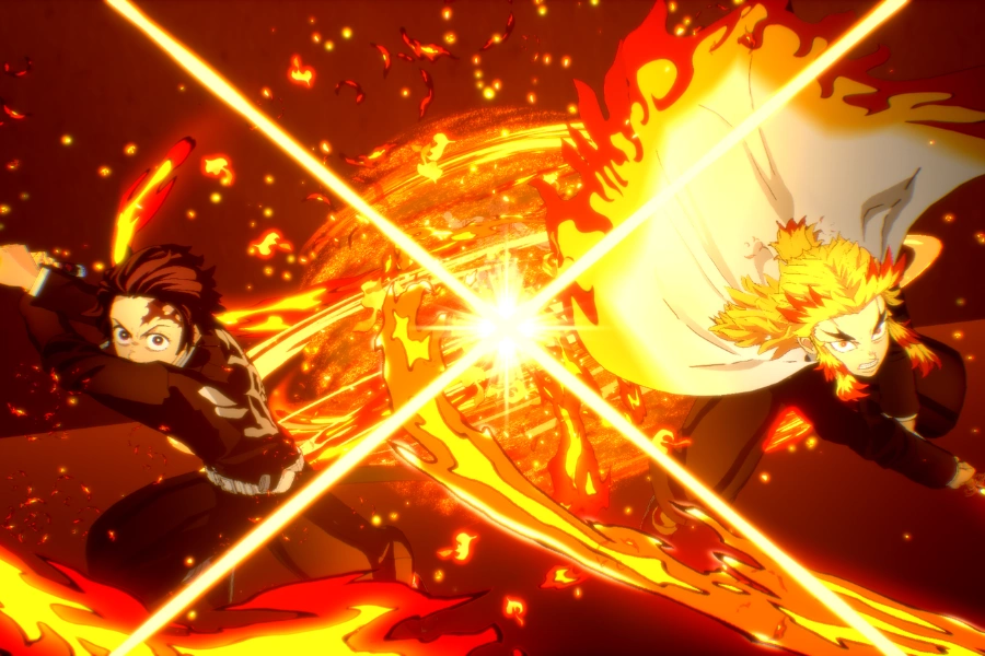 Tanjiro and Rengoku's combo