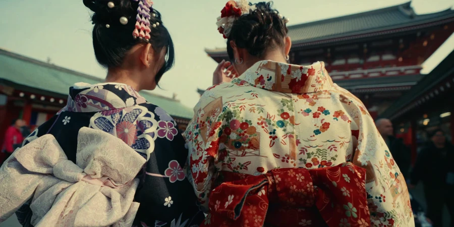 Japanese Women in Kimonos