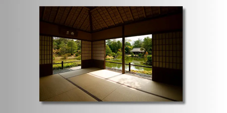 Katsura Imperial Villa shoji screens and moon-viewing architectural details, Kyoto