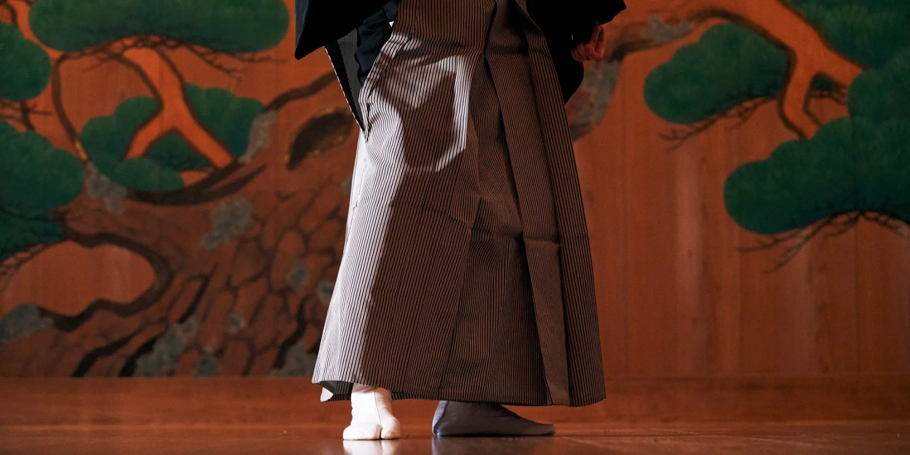 Noh actor on stage