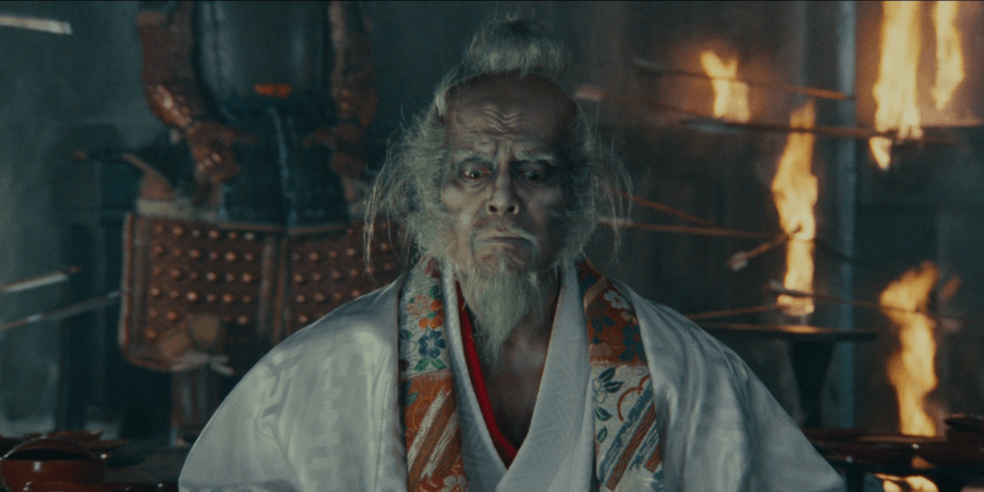 Noh inspired makeup in Akira Kurosawa's Ran.
