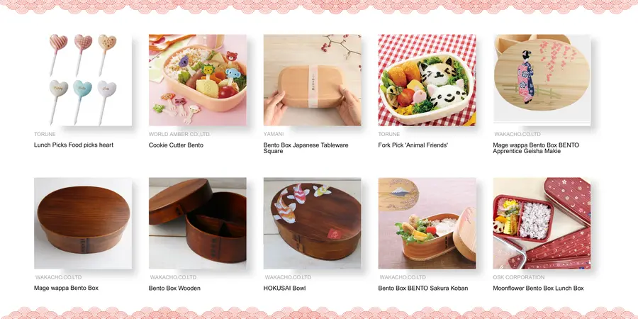 A selection of bento boxes.