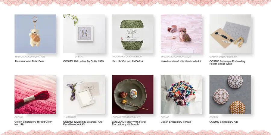 A selection of handicraft materials.