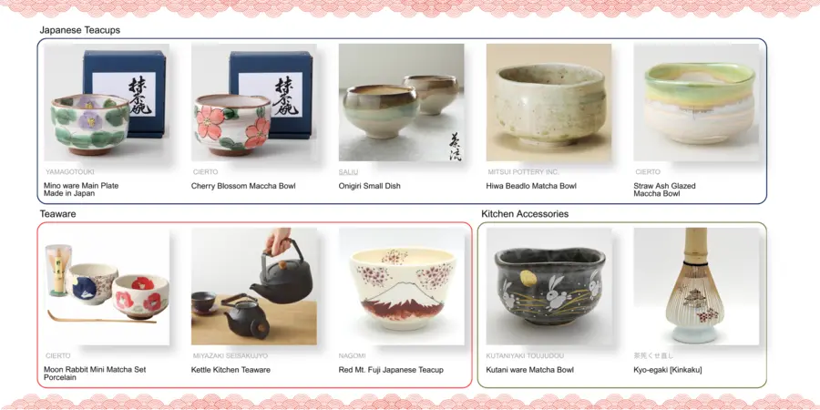 A selection of Japanese teacups and teaware.